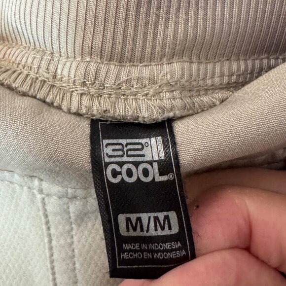 32 Degrees Cool women's cream stretch woven pants size M - Picture 6 of 7